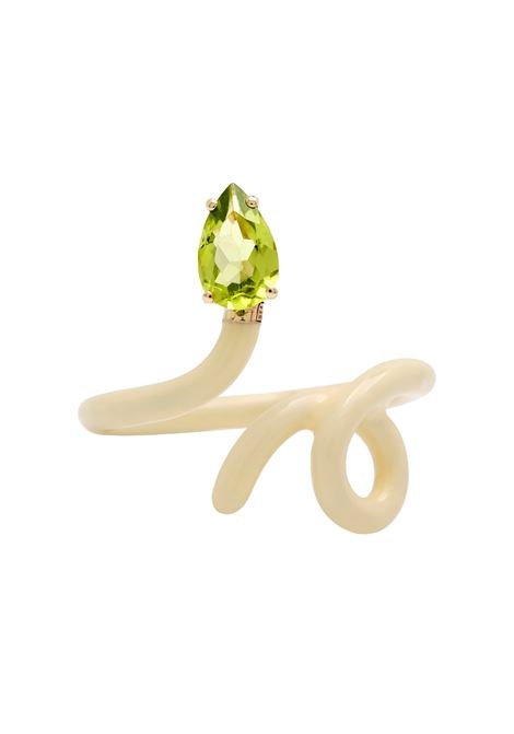 Baby Vine Tendril Ring In Cream BEA BONGIASCA | VR110YGS-GP2PNN